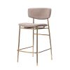 Стул полубарный Elle латте с золотыми ножками - 4