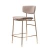 Стул полубарный Elle латте с золотыми ножками - 7