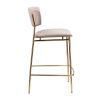 Стул полубарный Elle латте с золотыми ножками - 8