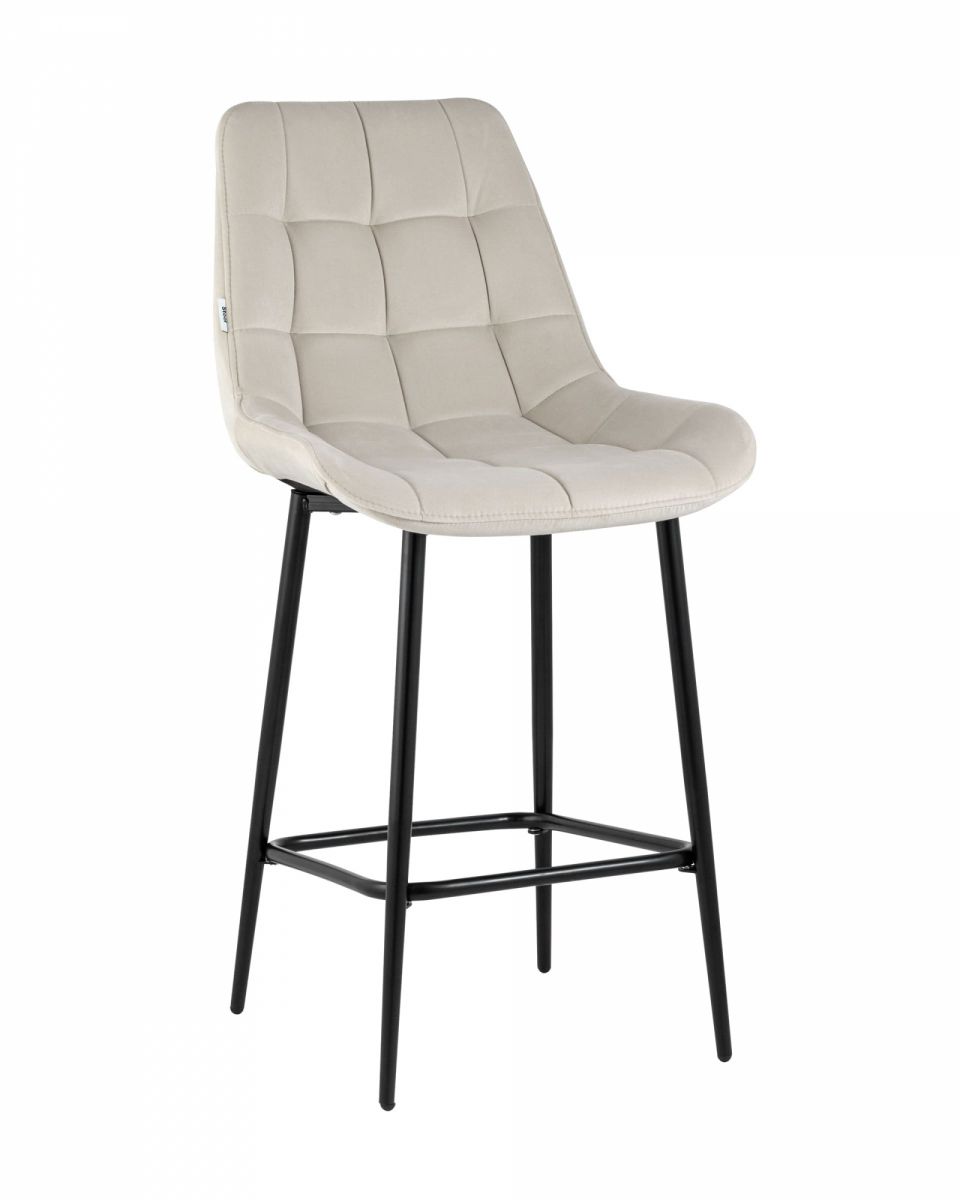 Стул полубарный Флекс велюр бежевый