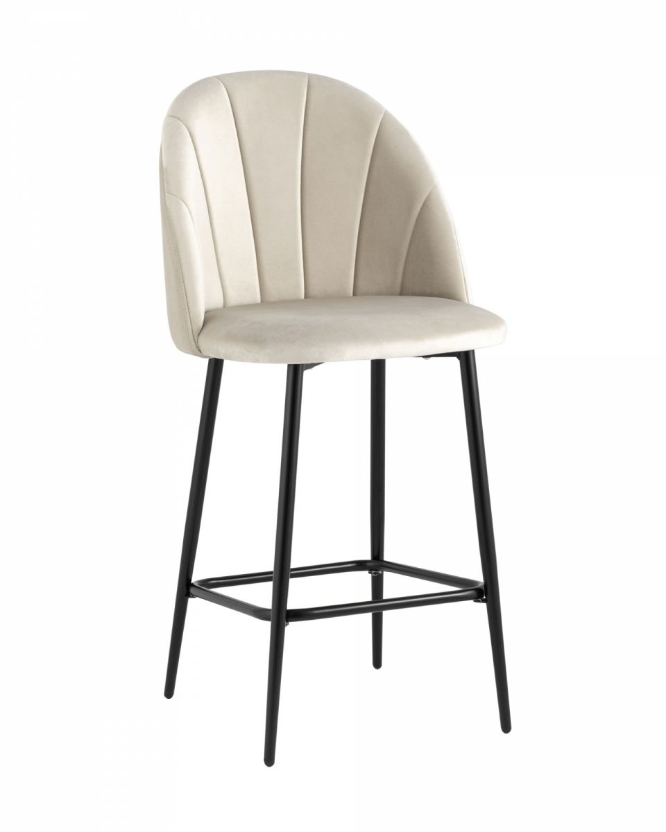 Стул полубарный Логан SN велюр бежевый