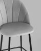 Стул полубарный Логан SN велюр светло-серый - 8