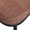 Стул полубарный Lucas 2 терракотовый шенилл с чёрными ножками - 7