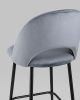 Стул полубарный Меган SN велюр серый - 7