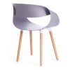 Стул QXX (mod. C1058-1) пластик-дерево, 60 х 53 х 81 см, Grey (серый) 92717 - натуральный - 3