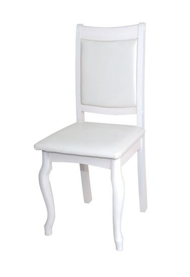 Ретро мягкий (белая эмаль - белый кожзам) стул, шт