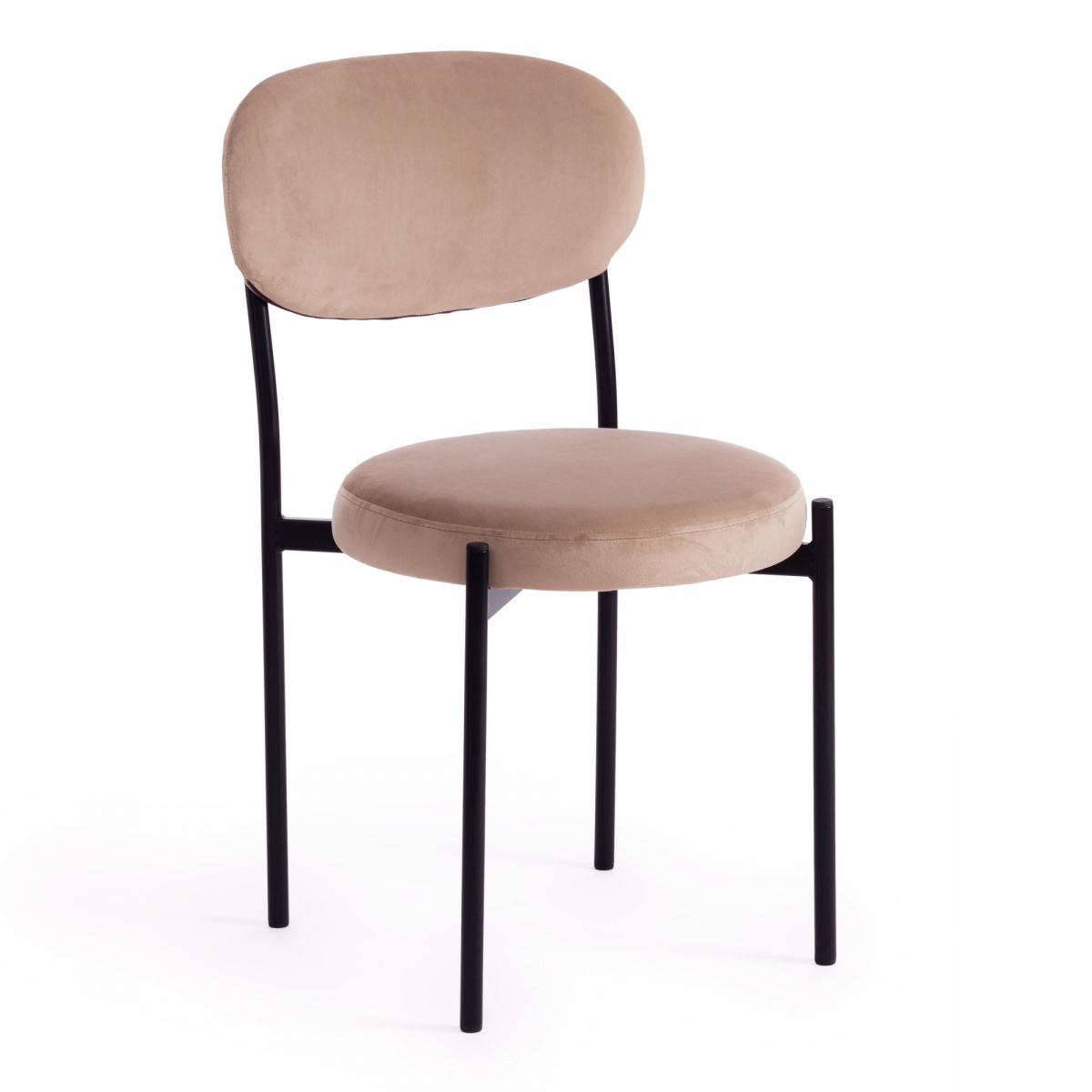 Стул REVO (mod. 7033) - 1 шт. в упаковке ткань-металл, 47х54х82 см, высота до сиденья 47 см, бежевый barkhat 5-черный