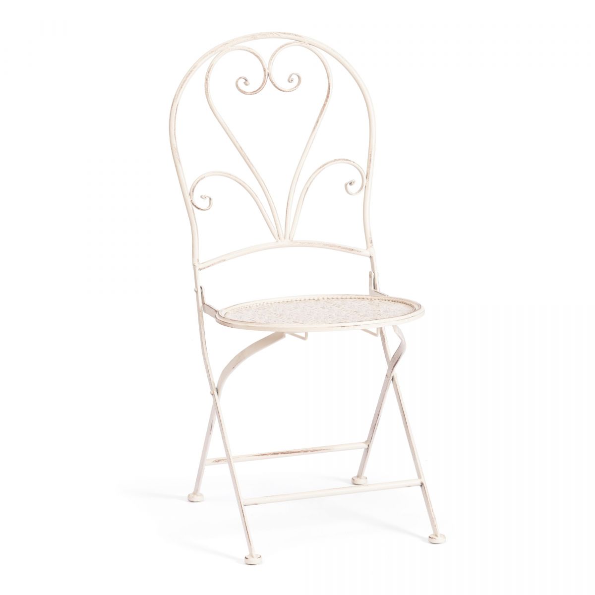Стул Secret De Maison Love Chair (PL08-11140) стальной сплав, античный белый, 40х47,5х94 см