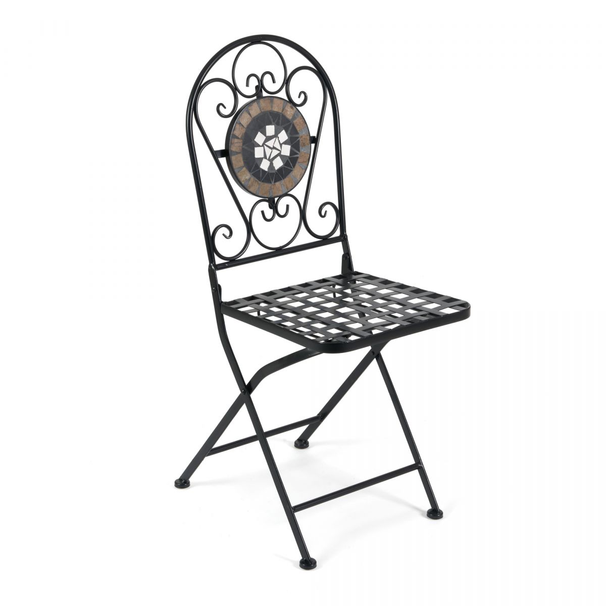 Стул Secret de Maison VICENZA (mod. PL08-7451RV) металл, 36*35*91 см, черный -плитка "калейдоскоп"