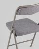 Стул складной Джонни рогожка серо-голубой каркас серый - 4