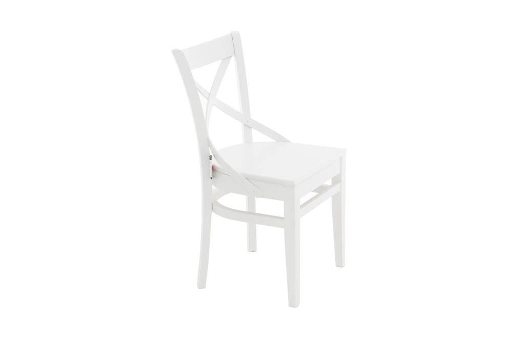 Стул Соло Венский жёсткий-Массив березы Тон 9, Эмаль белая-Эмаль белая