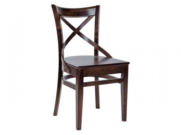 Стул Соло Венский жёсткий-Массив березы Тон 7, Темный орех-Темный орех