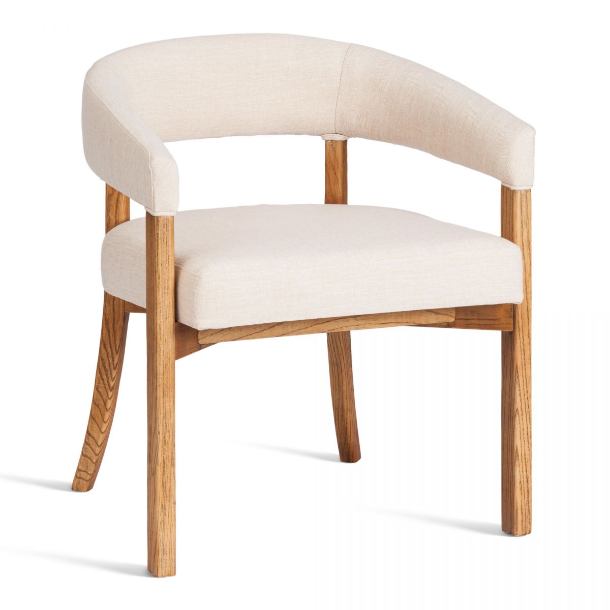 Стул SURTUR (mod.XMS-CB3026) дерево вяз-ткань лен, 54х53х74 см, груша№3-бежевый лен