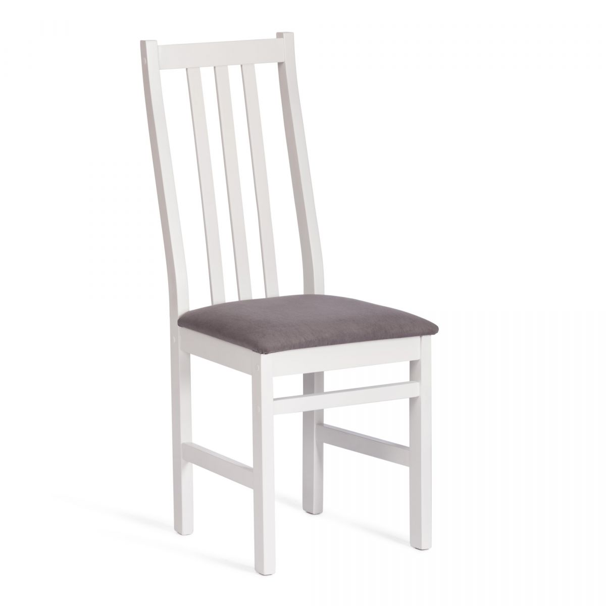 Стул SWEDEN (комплект) NEW, Многослойный березовый шпон, 41х40х99 см, white-велюр темно-серый