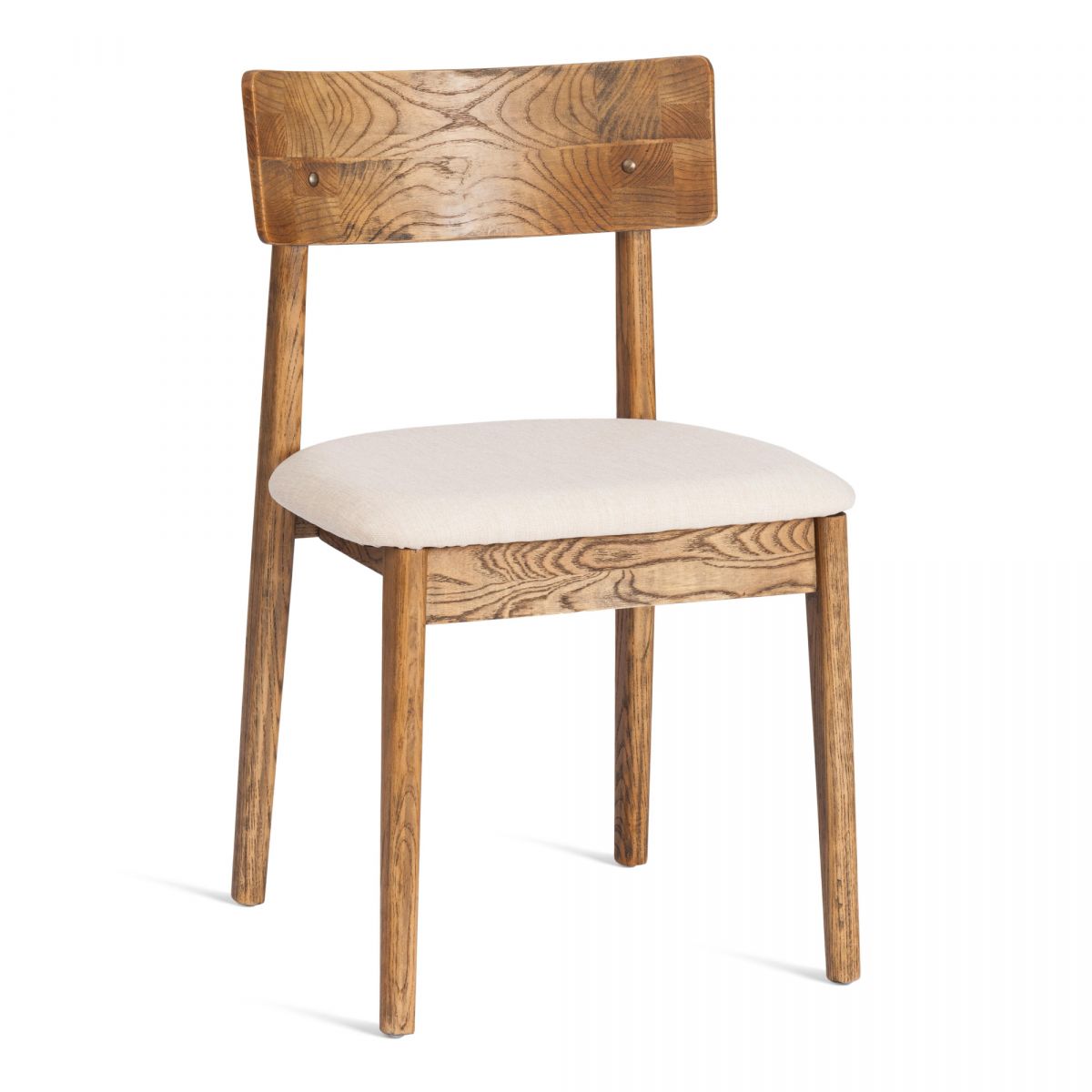 Стул THOR (mod.XMS-CB3007) дерево вяз-ткань лен, 50х48х81,5 см, груша№3-бежевый лен