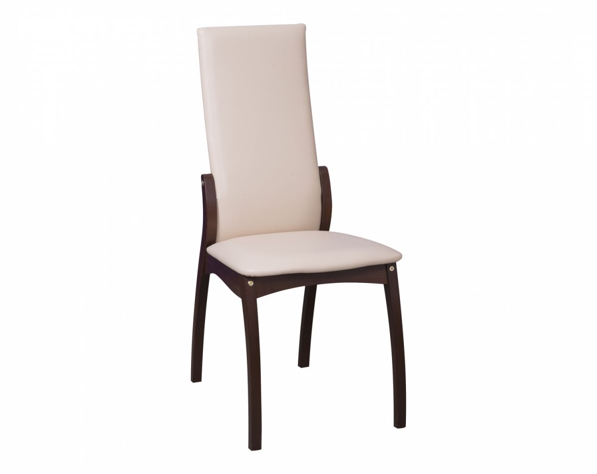 Стул Токио 1-Массив бука Орех темный-ЭкокожаБежевый 115