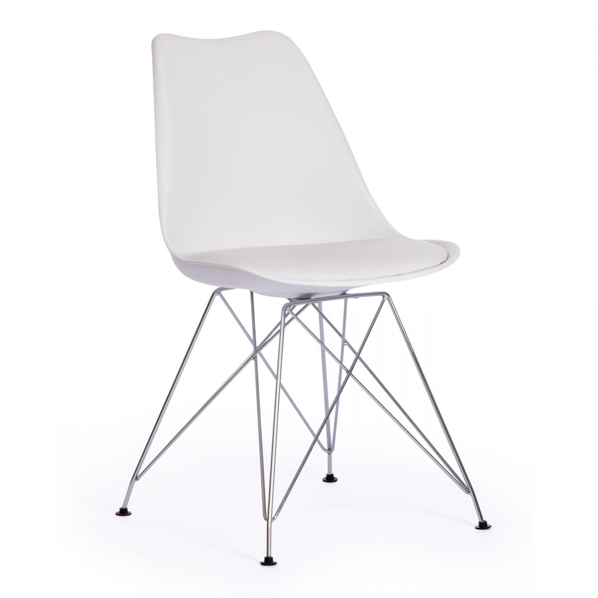 Стул TULIP IRON CHAIR (mod.EC-123) - 1 шт. в упаковке металл-пластик, 54,5*48*83,5см, white (белый)