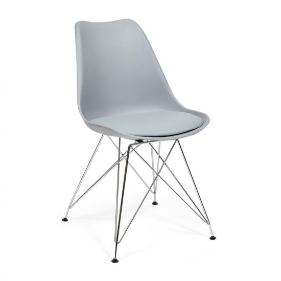 Стул TULIP IRON CHAIR (mod.EC-123) металл-пластик, 54,5*48*83,5см, серый