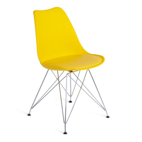 Стул TULIP IRON CHAIR (mod.EC-123) металл-пластик, 54,5*48*83,5см, желтый