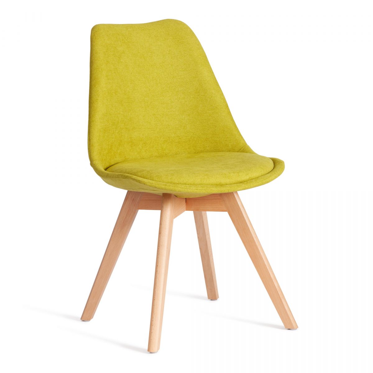 Стул TULIP SOFT (mod. 053V) дерево-пластик-ткань, 49,5 x 54,5 x 84 см, Светло-зеленый (Light green)