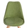 Стул TULIP SOFT (mod. 053V) дерево-пластик-ткань, 49,5 x 54,5 x 84 см, Зеленый (Green) LY1701-7 - 6