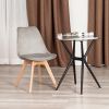 Стул TULIP SOFT (mod. 053V) дерево-пластик-вельвет, 49,5 x 54,5 x 84 см, Светло-серый (HLR 39)-натур - 10