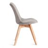 Стул TULIP SOFT (mod. 053V) дерево-пластик-вельвет, 49,5 x 54,5 x 84 см, Светло-серый (HLR 39)-натур - 2