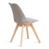 Стул TULIP SOFT (mod. 053V) дерево-пластик-вельвет, 49,5 x 54,5 x 84 см, Светло-серый (HLR 39)-натур - 3