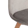 Стул TULIP SOFT (mod. 053V) дерево-пластик-вельвет, 49,5 x 54,5 x 84 см, Светло-серый (HLR 39)-натур - 8