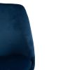 Стул TULIP SOFT (mod. 74) вельвет-дерево , 54 х 47 х 83 см , синий (HLR 63)-натуральный - 6