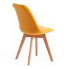 Стул TULIP SOFT (mod. 74) вельвет-дерево , 54 х 47 х 83 см , желтый (HLR 41)-натуральный - 3