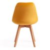 Стул TULIP SOFT (mod. 74) вельвет-дерево , 54 х 47 х 83 см , желтый (HLR 41)-натуральный - 4