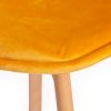 Стул TULIP SOFT (mod. 74) вельвет-дерево , 54 х 47 х 83 см , желтый (HLR 41)-натуральный - 7