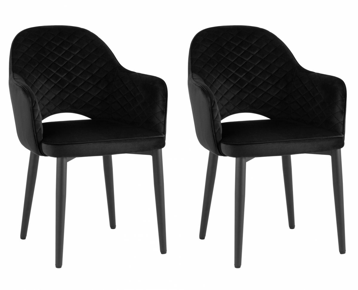 Стул Венера диамант NEW, велюр черный NP (набор 2 шт)
