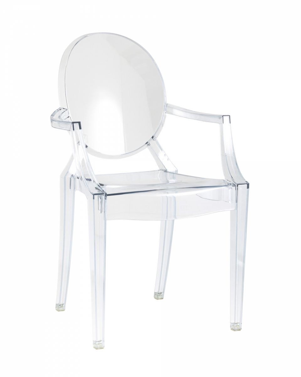 Стул Victoria Ghost с подлокотниками прозрачный