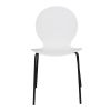 Стул Wave белый с черными ножками - 2