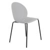 Стул Wave серый с черными ножками - 3