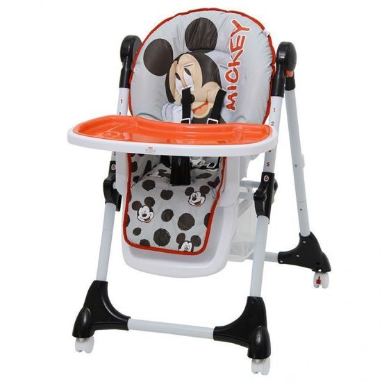 Стульчик для кормления Polini kids Disney baby 470 Микки Маус (серый)