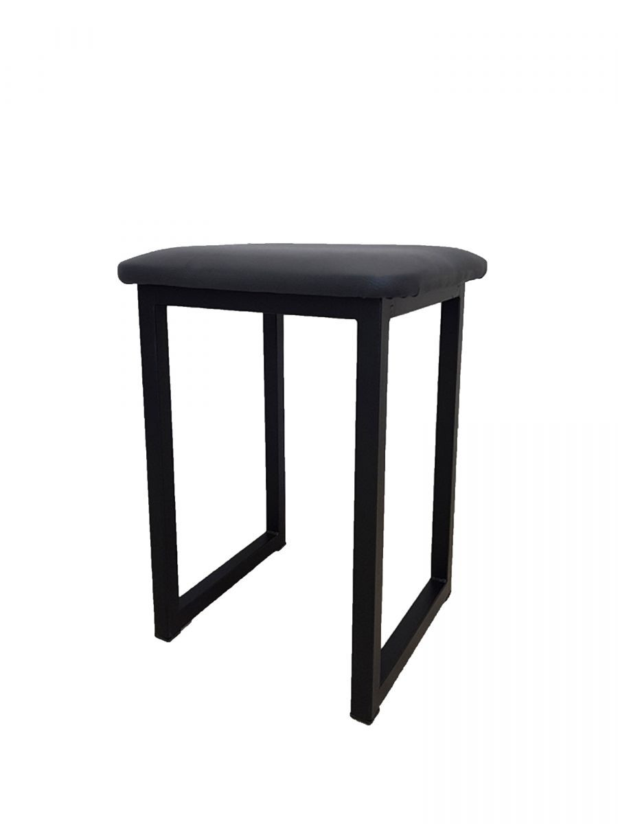 Табурет Саен 5 -Металл СТ-Сиденье Экокожа-Черный-23МС (черный)