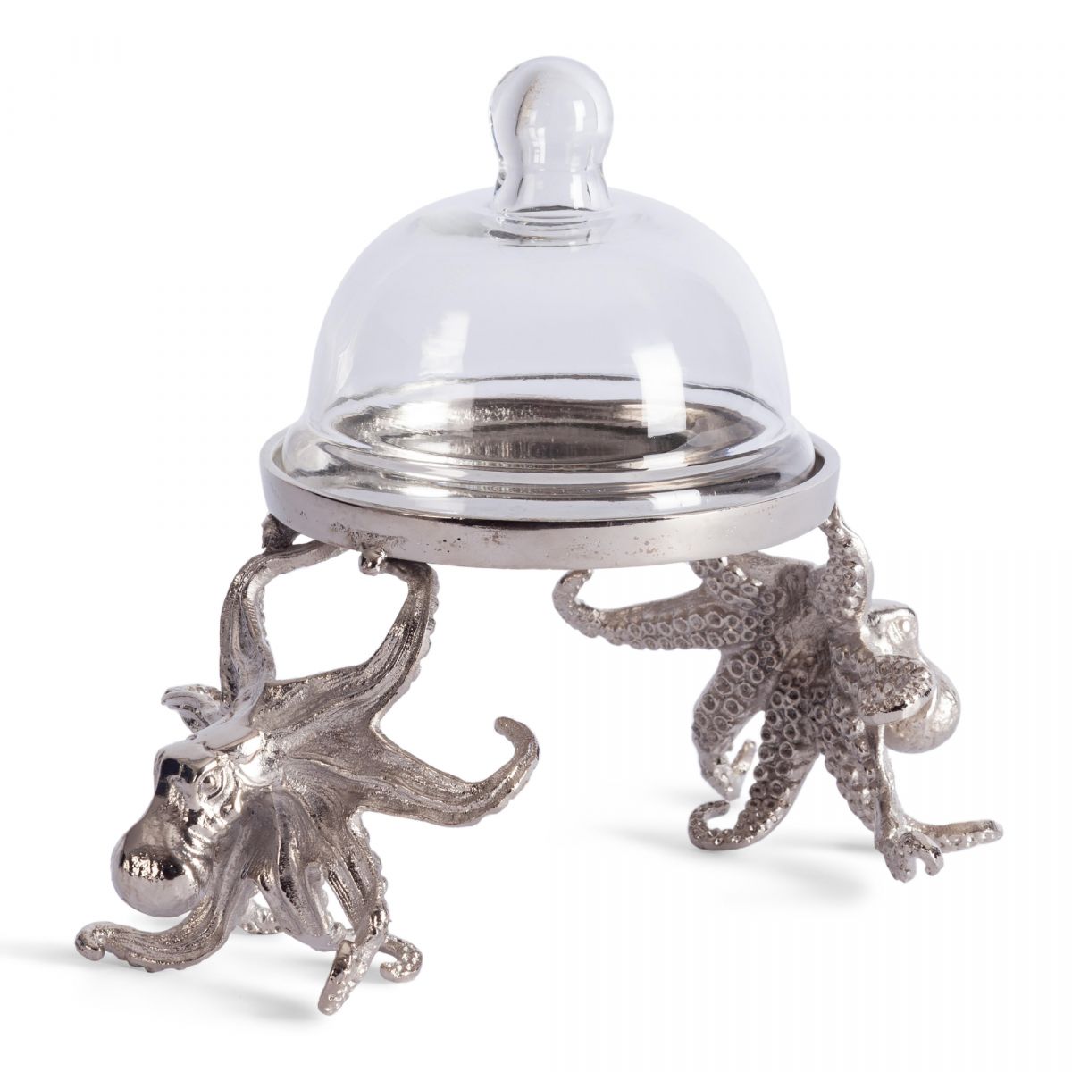 Тортница Secret De Maison OCTOPUS ( mod. 9647 ) алюминиевый сплав, 26x15x23 см, никель-nickel