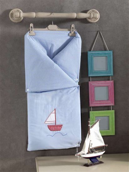 Трансформер одеяло-конверт, "BLUE MARINE" 100% хлопок-наполнение 100% полиэстер (стандарт)