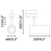 Трековый светильник Fuga MEDIUM черный LED CRI95 21W 4000K 60є CASAMBI - 2