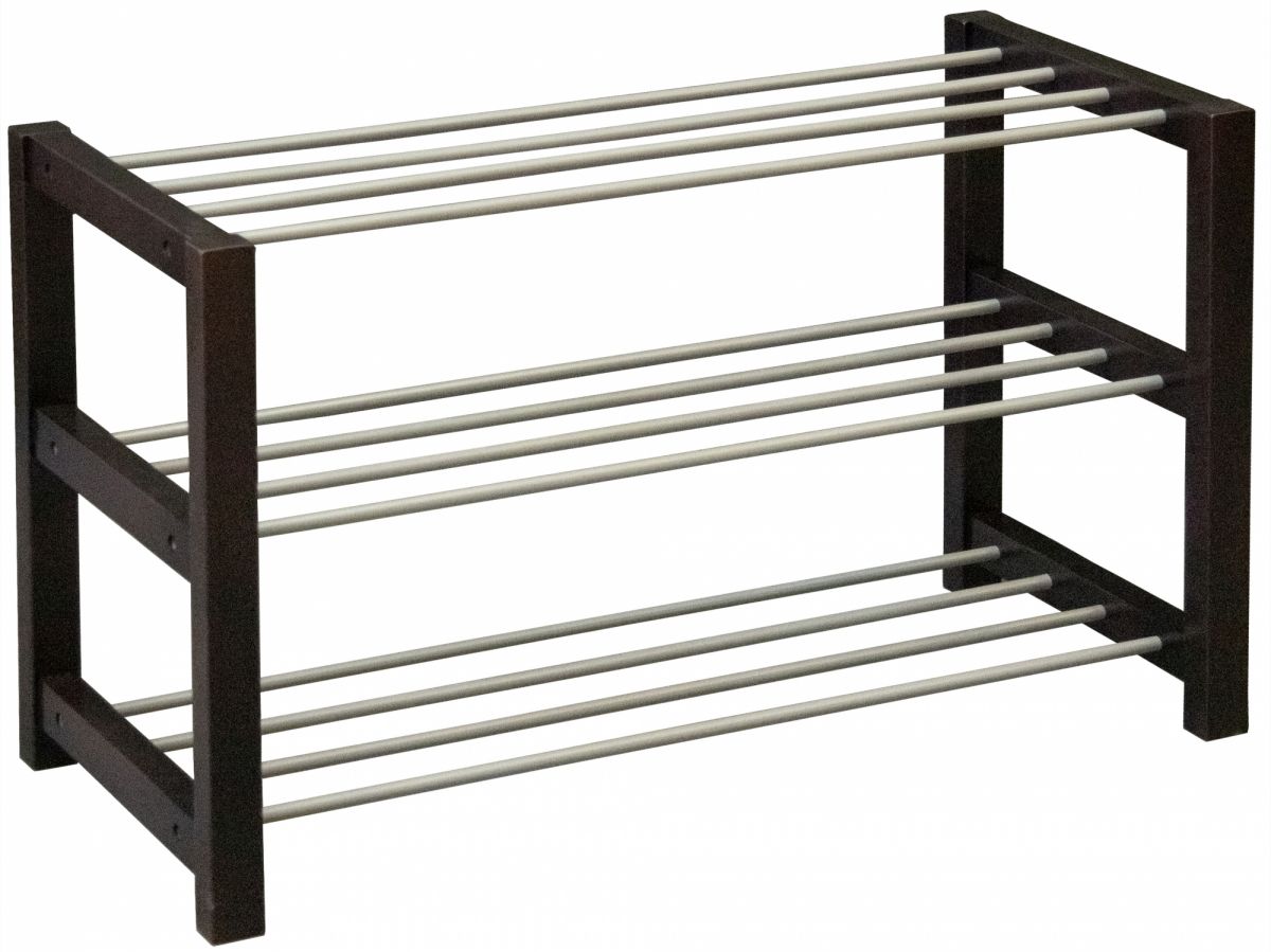 Тумба для обуви Дольче темно-коричневый-металлик