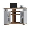 Тумба для ТВ угловая 044 (2у), дуб крафт золотой-белый - 2