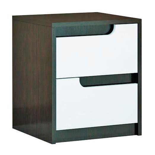 Тумба прикроватная Гавана (470х400х375) венге-акрил белый