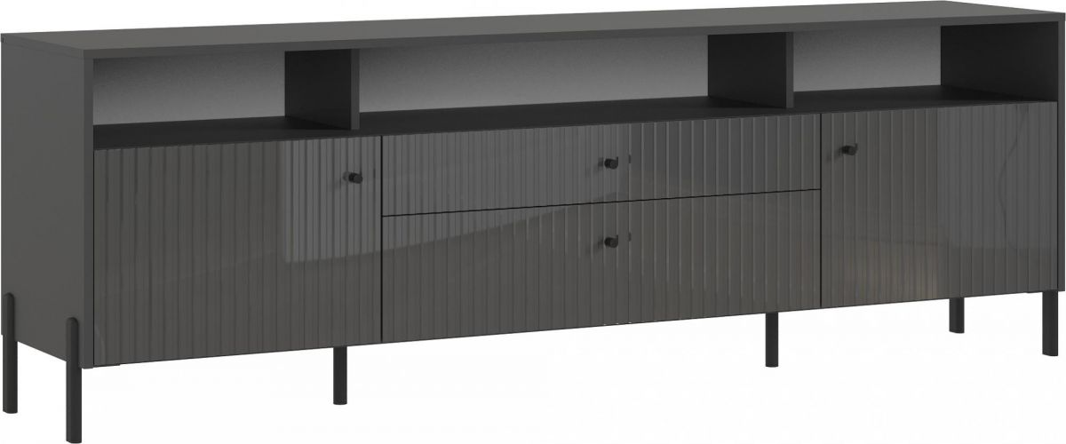 Тумба ТВ Оливия (металл), Графит, Графит глянец