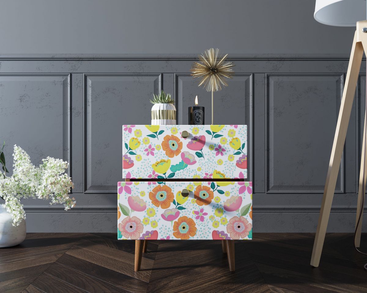 Тумбочка "Berber" с двумя ящиками 08 принт