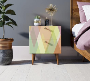 Тумбочка "Berber" с двумя ящиками 16 принт