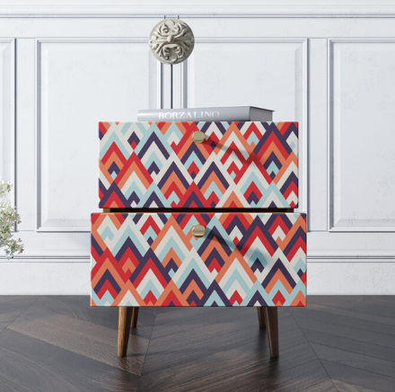 Тумбочка "Berber" с двумя ящиками 2 принт