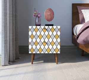 Тумбочка "Berber" с двумя ящиками 22 принт